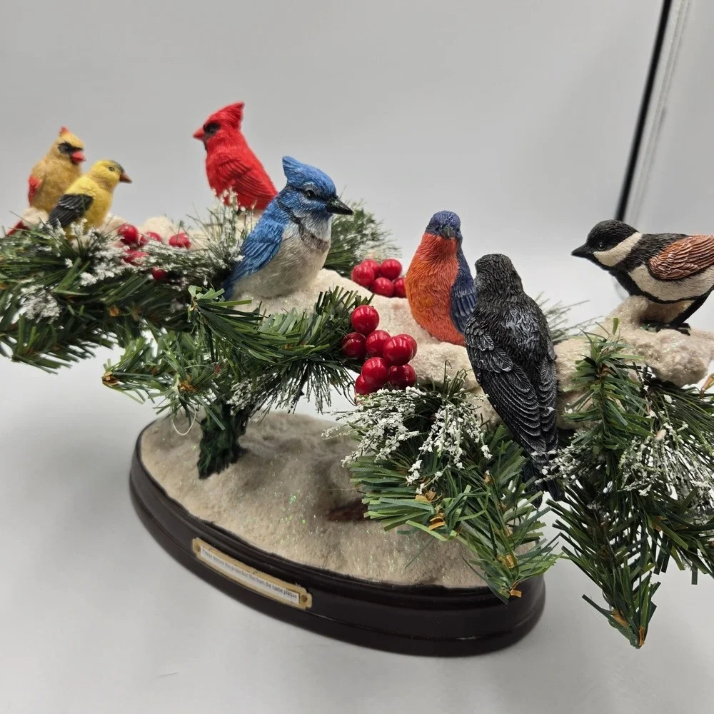 Nature's Harmony Lighted Bird Sculpture Bradford Exchange‎ Songbird Masterpiece